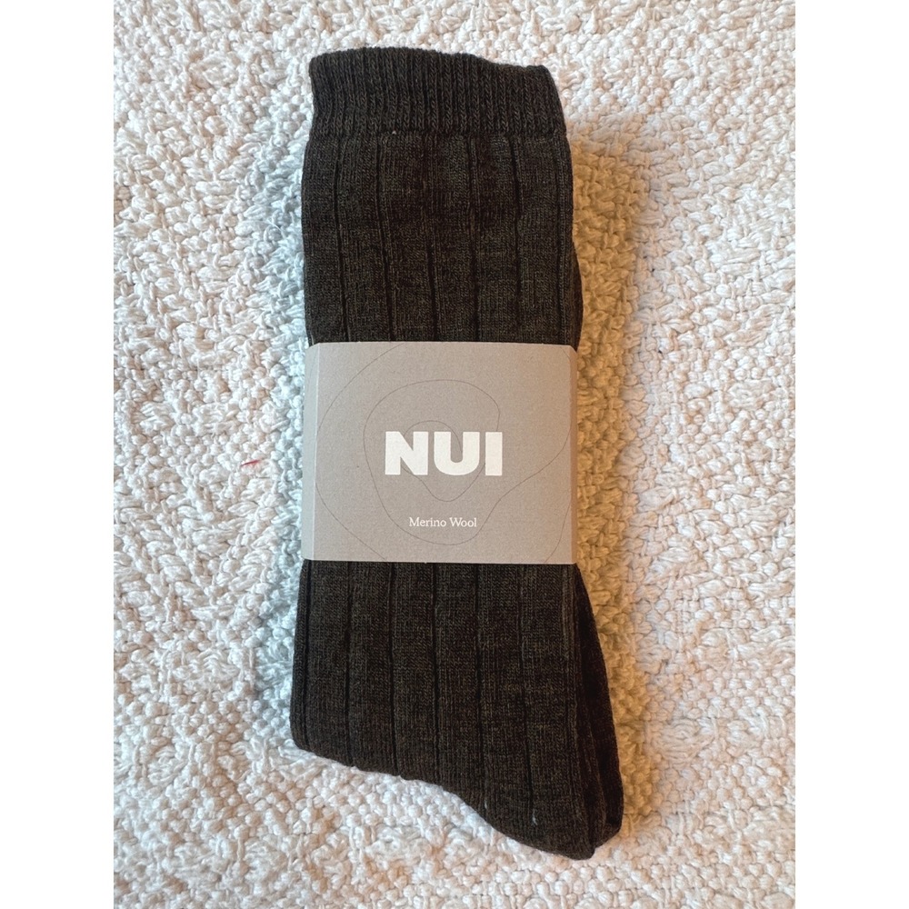 NUI Organics Nature Socks Olive Adult Small